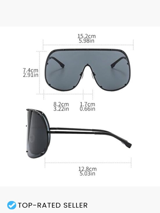 Oversized Square Sunglasses Women Luxury Punk Shield Shades Trendy Eyewear main image 5